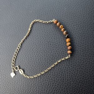 Tiger Eye Stone Silver Bracelet